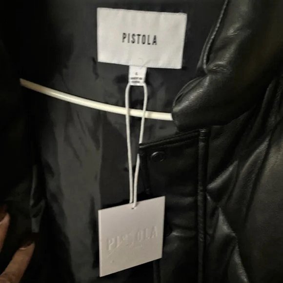 (60% OFF) PISTOLA Callista LEATHER FAUX QUILTEDJACKET/VEST BLACK MSRP $280 - Picture 7 of 10